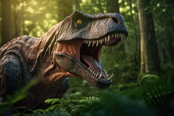 Obraz premium Ancient Predator Dominating the Forest