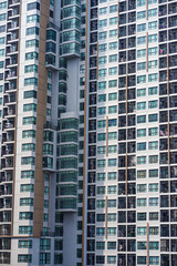 Naklejka premium A multi-storey building with a large number of rooms. condominium