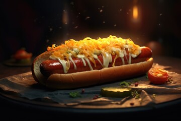Hot Dog Chili Cheese Chicago Background Image