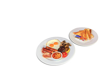 rustic full english irish scottish breakfast