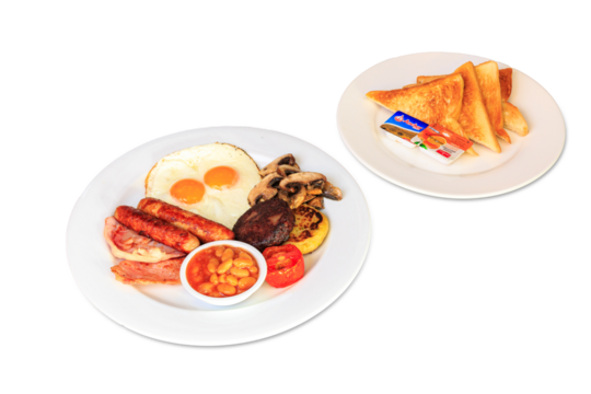 rustic full english irish scottish breakfast
