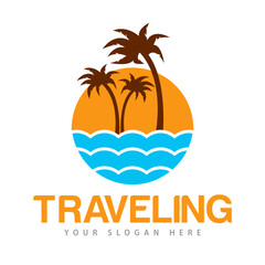 Travel Summer Logo Design Illustration