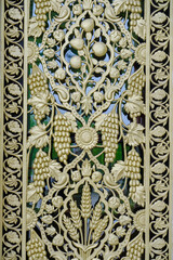 Beautiful vintage, overhead stained glass on glass.