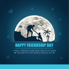 Happy Friendship Day Social Media Banner, Best Friends Day in June 8th Vector illustration