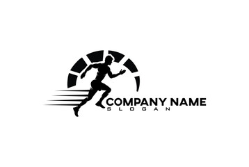 Running and Marathon Logo Vector