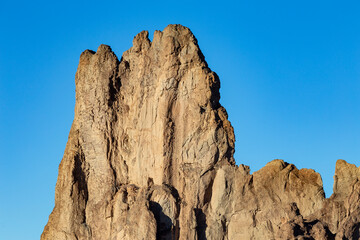 Iconic, towering, giant, rock formations, in the desert of New Mexico