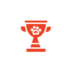 Award Cup Dog Solid Icon