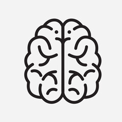 Human brain vector icon illustration
