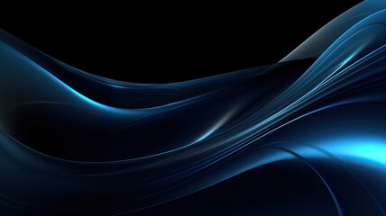 Blue fluid wave energy background, generative ai