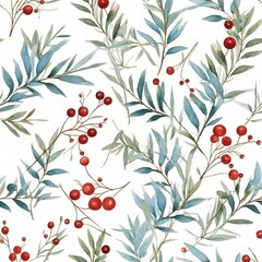 Beautiful elegant flower seamless pattern, created with generative AI