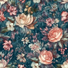 Beautiful elegant flower seamless pattern