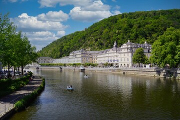 Die UNESCO-Welterbestätte Bad Ems als Teil der Great Spa Towns of Europe in Rheinland-Pfalz am Fluss Lahn