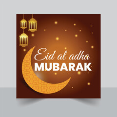 eid mubarak social media post with greeting