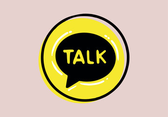 Ankara - Turkey - 05.22.2023 - Talk - button for social media, phone icon symbol logo of Talk. Editorial web.