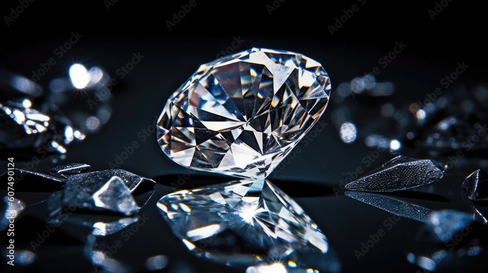 Wall mural Diamonds - Stockphotography made with Generative AI tools - Wall murals