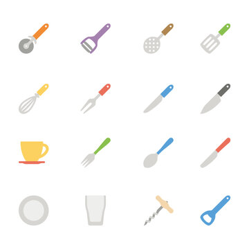 set of cooking icons