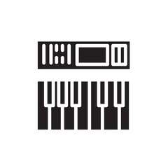 Keyboard Mixer Music Solid Icon