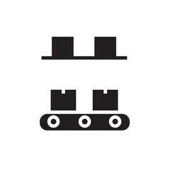Logistic Delivery Conveyor Solid Icon