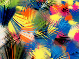 rainbow abstract fractal background 3d rendering illustration