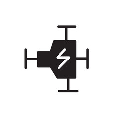 Factory Industrial Production Solid Icon