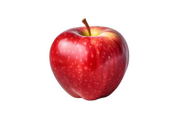 Obraz na płótnie Canvas A red apple on a transparent background. Generative AI.