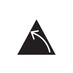 Fototapeta premium Left Safety Sign Solid Icon