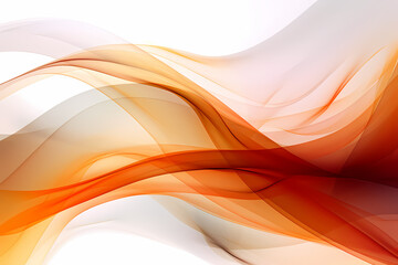Abstract orange wave. Generative AI