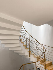 View of winding staircase in modern building