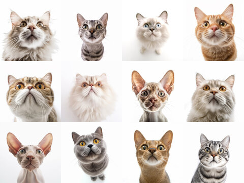 collection of various types of cats.