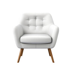 Obraz na płótnie Canvas white armchair on transparent background, PNG