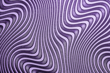 purple vinyl texture with round geometric pattern. Wallpaper surface with round linear geometric pattern.
