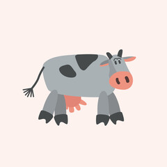 grayscale colors. Hand drawn colored trendy Vector illustrations. Funny characters. Cartoon style. Isolated