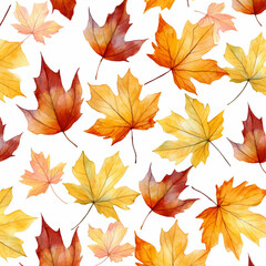 Obraz premium autumn leaves seamless pattern