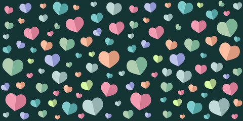 	
Vector illustration Seamless patterns origami hearts. Seamless background with colorful hearts. Design element symbol love Gift wrap, print, cloth, cute background for a card.