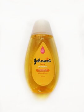 Guwahati, Assam, India - January 23, 2023 - Johnson's Baby No More Tears Shampoo in isolated background.