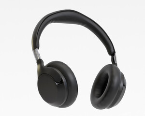 Fototapeta na wymiar 3D Rendering headphones isolated on white background
