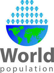 World Population Day, Population day, earth, world, globe, planet, eco, map, ecology, green, illustration,