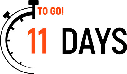 Countdown days left banner. Count time sale. Days to go. Vector illustration.