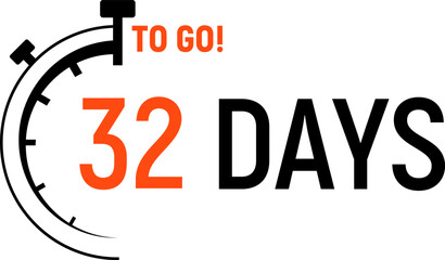 Countdown days left banner. Count time sale. Days to go. Vector illustration.