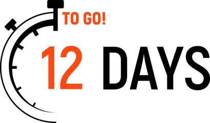 Countdown days left banner. Count time sale. Days to go. Vector illustration.