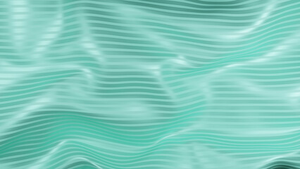 Fototapeta premium Elegant sea green self stripe fabirc, luxury fabric background with copy space