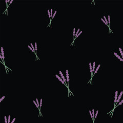 Vector purple lavender seamless pattern background. Perfect for fabric, scrapbooking, and wallpaper projects. 