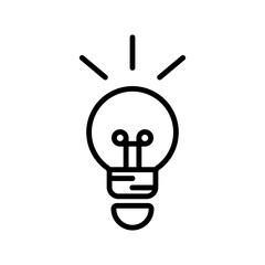 bulb sign symbol vector