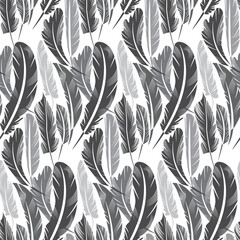 Naklejka na ściany i meble Beautiful Feather pattern seamless design background 