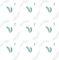 Fototapeta premium Beautiful Feather pattern seamless design background 