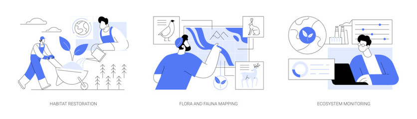 Ecosystem remediation abstract concept vector illustrations. © Visual Generation