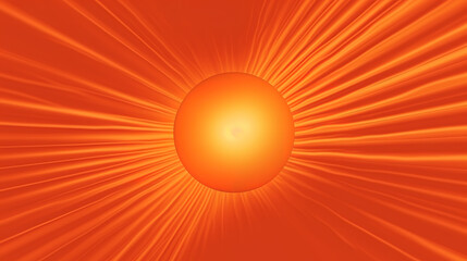 Obraz premium Shining orange sun heat wave background, Bright color. Generative ai