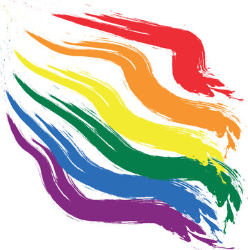 Brush strokes of lgbt color.