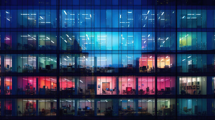 Fototapeta premium London Docklands in the Evening. Generative ai