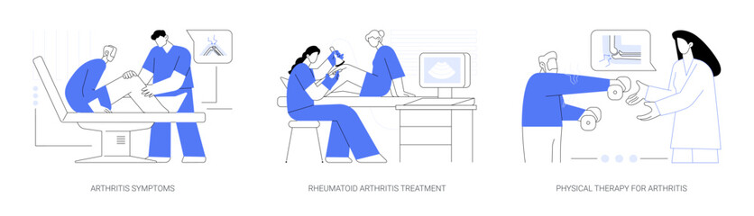 Rheumatology abstract concept vector illustrations.